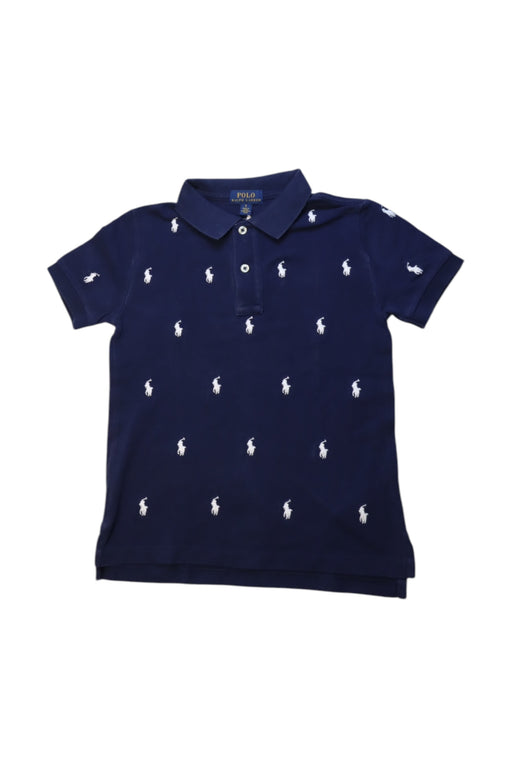 A Navy Short Sleeve Polos from Polo Ralph Lauren in size 5T for boy. (Front View)