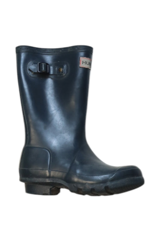 A Black Rain Boots from Hunter in size 5T for girl. (Front View)