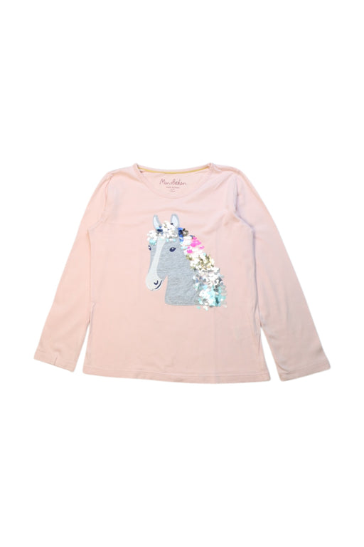 A Pink Long Sleeve Tops from Boden in size 6T for girl. (Front View)