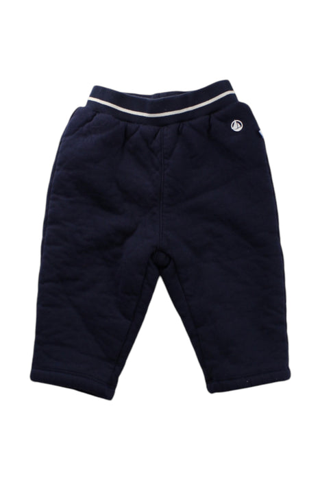 A Navy Sweatpants from Petit Bateau in size 12-18M for neutral. (Front View)