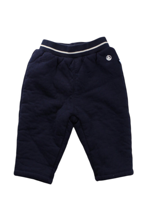 A Navy Sweatpants from Petit Bateau in size 12-18M for neutral. (Front View)