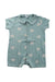 A Green Short Sleeve Rompers from Petit Bateau in size 6-12M for neutral. (Front View)