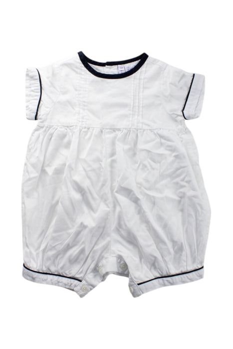A White Short Sleeve Rompers from Rachel Riley in size 6-12M for neutral. (Front View)
