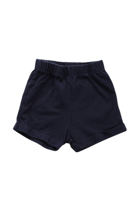 A Navy Shorts from Petit Bateau in size 6-12M for neutral. (Front View)