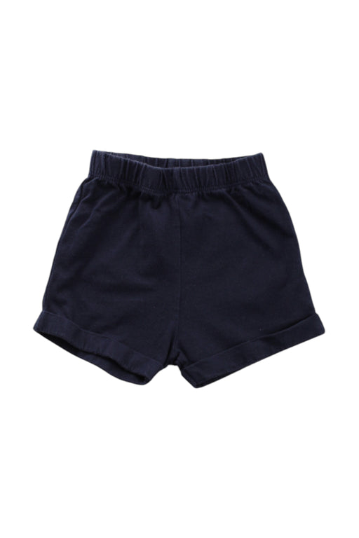 A Navy Shorts from Petit Bateau in size 6-12M for neutral. (Front View)