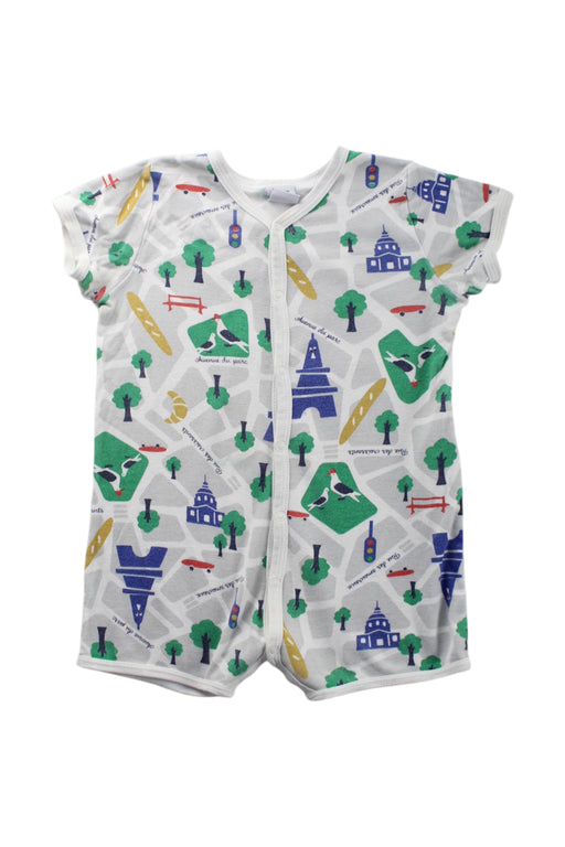 A Multicolour Short Sleeve Rompers from Petit Bateau in size 6-12M for neutral. (Front View)