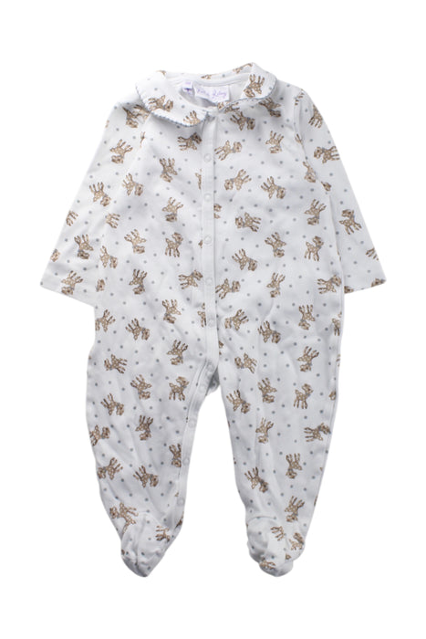 A White Onesies from Rachel Riley in size 6-12M for neutral. (Front View)