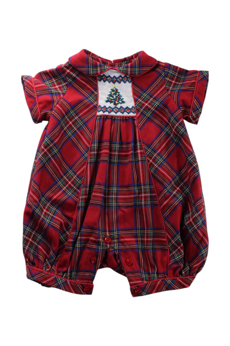A Red Short Sleeve Rompers from Rachel Riley in size 6-12M for neutral. (Front View)
