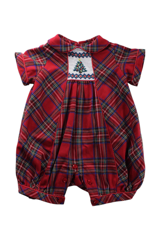 A Red Short Sleeve Rompers from Rachel Riley in size 6-12M for neutral. (Front View)