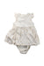 A Ivory Sleeveless Rompers from Little Marc Jacobs in size 6-12M for girl. (Front View)