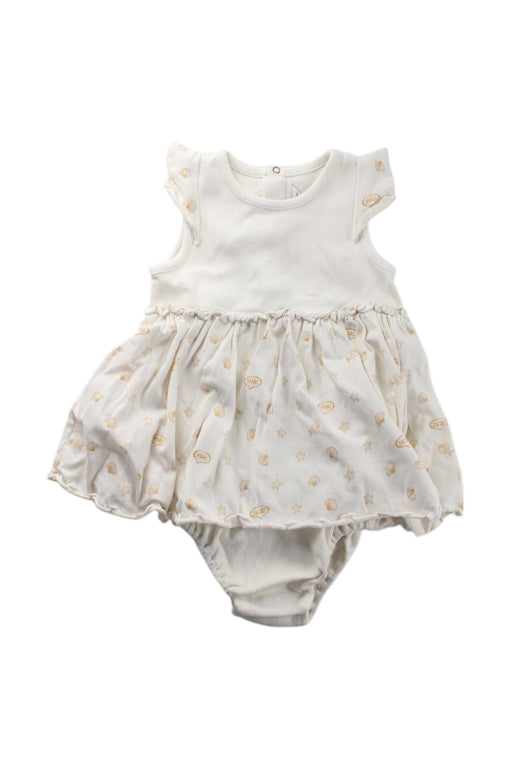 A Ivory Sleeveless Rompers from Little Marc Jacobs in size 6-12M for girl. (Front View)