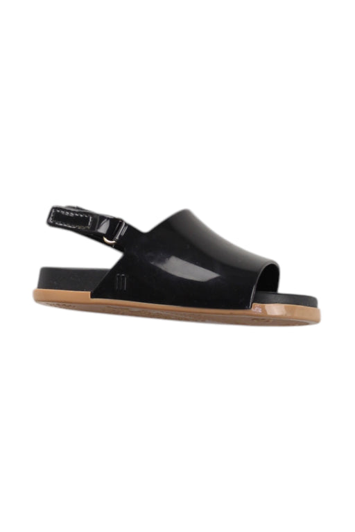 A Black Sandals from Mini Melissa in size 18-24M for neutral. (Front View)