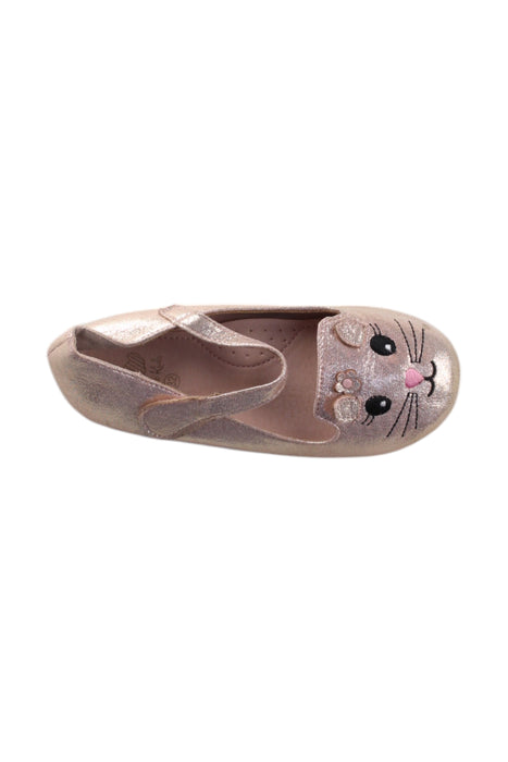 A Metallic Flats from Avenue Kids in size 7Y for girl. (Front View)