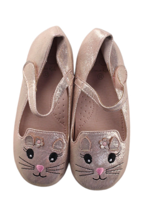 A Metallic Flats from Avenue Kids in size 7Y for girl. (Back View)