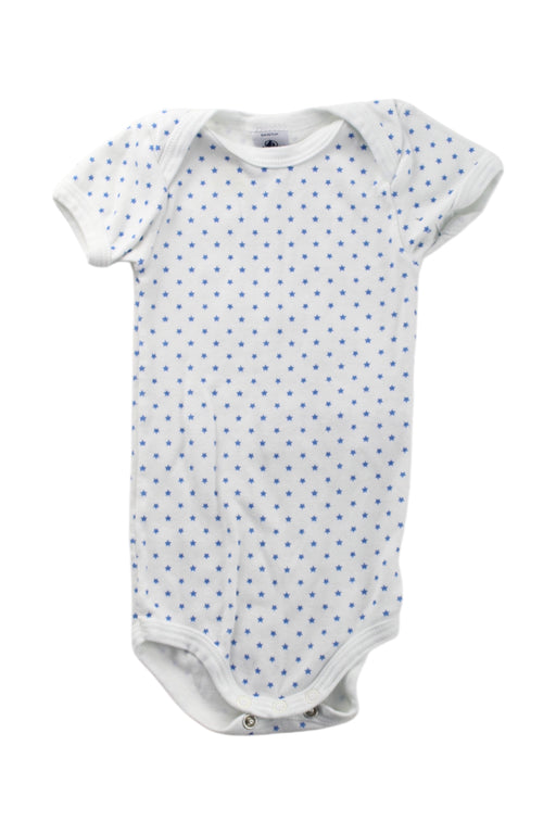 A White Short Sleeve Bodysuits from Petit Bateau in size 3-6M for neutral. (Front View)