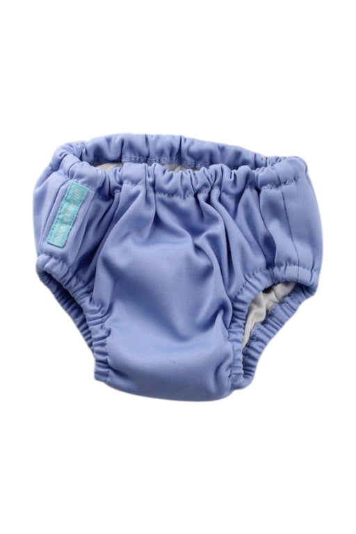 A Blue Swim Diapers from Charlie Banana in size 3-6M for neutral. (Front View)