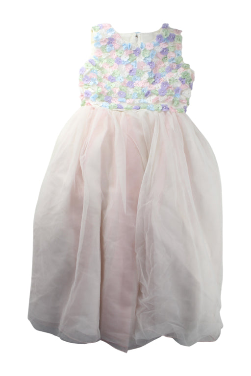 A Multicolour Sleeveless Dresses from Joan Calabrese in size 6T for girl. (Front View)