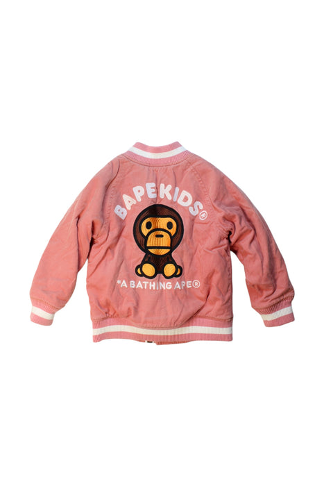 A Pink Lightweight Jackets from Bape by A Bathing Ape in size 2T for girl. (Back View)
