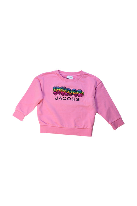 A Pink Crewneck Sweatshirts from Little Marc Jacobs in size 4T for girl. (Front View)