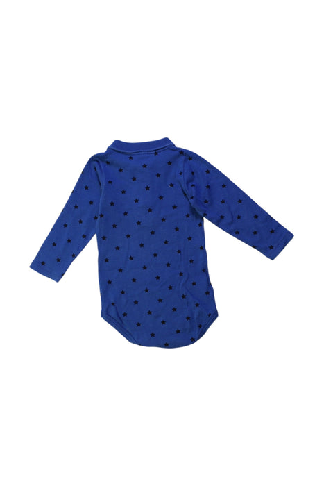 A Blue Long Sleeve Bodysuits from Petit Bateau in size 6-12M for boy. (Back View)