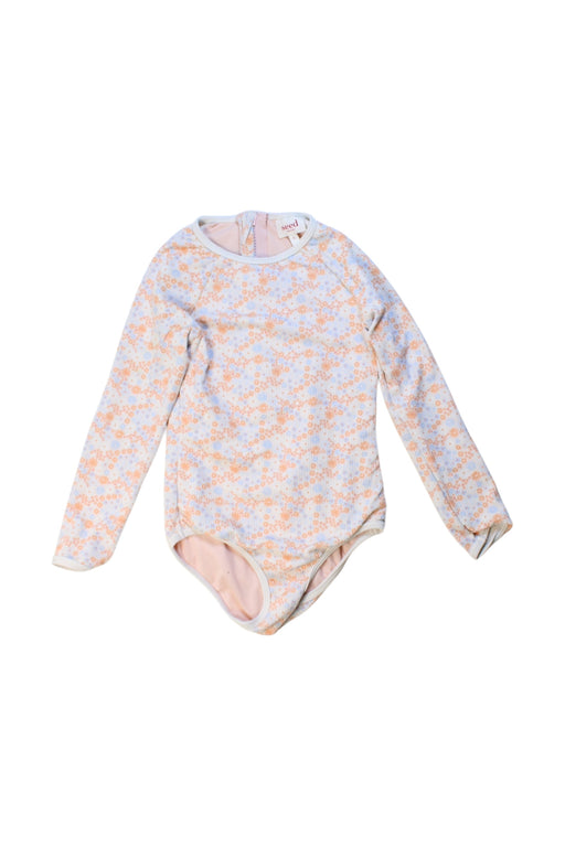 A Multicolour Long Sleeve Bodysuits from Seed in size 5T for girl. (Front View)
