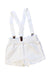 A White Overall Shorts from Fina Ejerique in size 3-6M for neutral. (Back View)