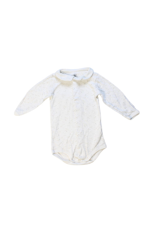 A White Long Sleeve Bodysuits from Petit Bateau in size 3-6M for neutral. (Front View)