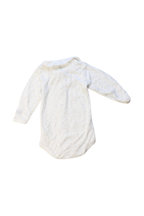 A White Long Sleeve Bodysuits from Petit Bateau in size 3-6M for neutral. (Back View)