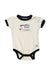 A White Short Sleeve Bodysuits from Little Akiabara in size 6-12M for boy. (Front View)