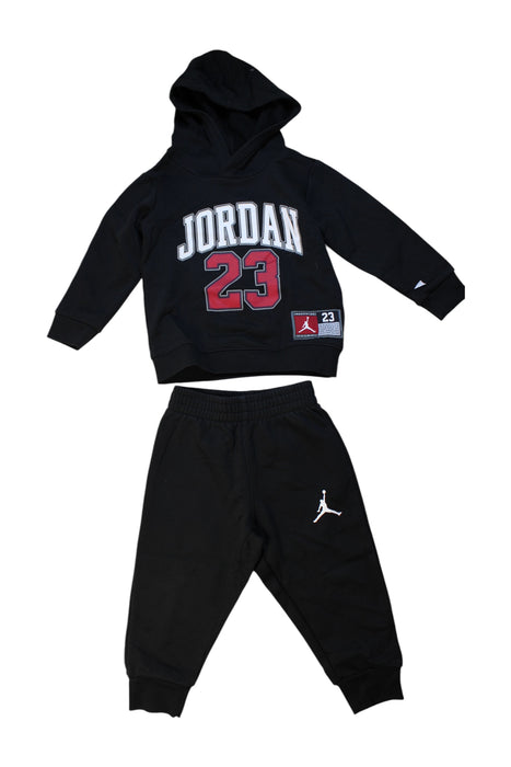 A Black Pants Sets from Air Jordan in size 2T for boy. (Front View)