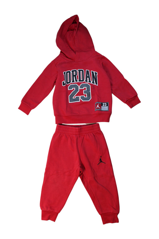 A Red Pants Sets from Air Jordan in size 2T for boy. (Front View)