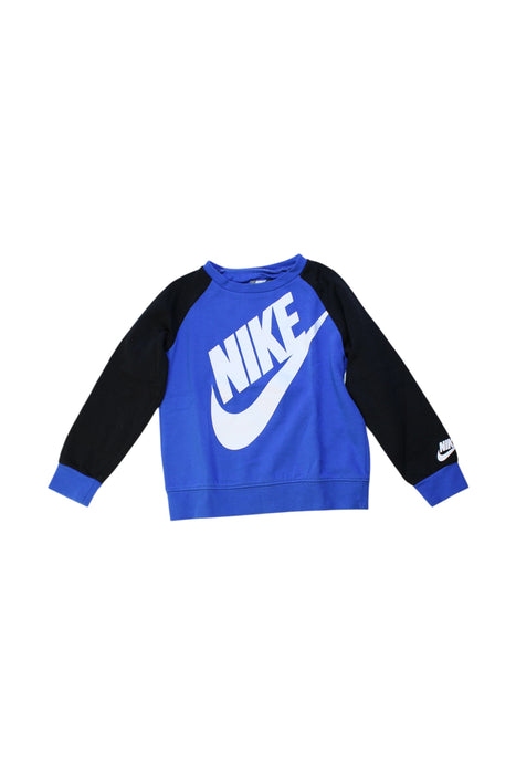 A Blue Crewneck Sweatshirts from Nike in size 3T for boy. (Front View)