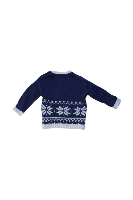 A Blue Knit Sweaters from The Little White Company in size 3-6M for boy. (Back View)