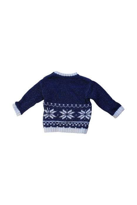 A Navy Knit Sweaters from The Little White Company in size 3-6M for boy. (Back View)