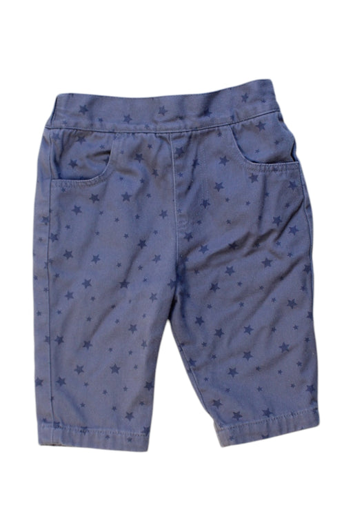 A Blue Casual Pants from The Little White Company in size 0-3M for boy. (Front View)