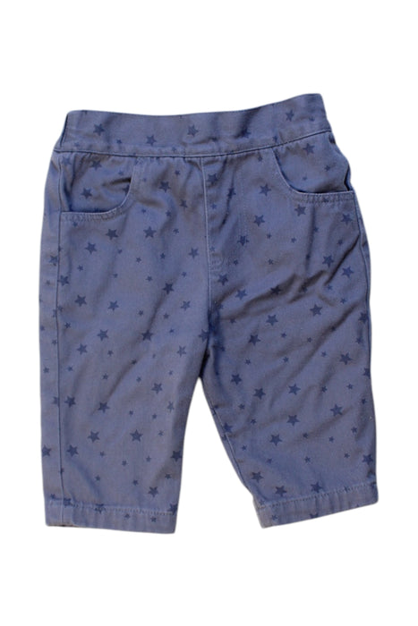 A Blue Casual Pants from The Little White Company in size 0-3M for boy. (Front View)
