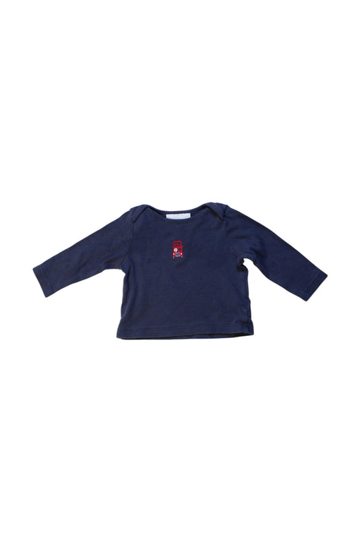 A Navy Long Sleeve Tops from The Little White Company in size 0-3M for boy. (Front View)