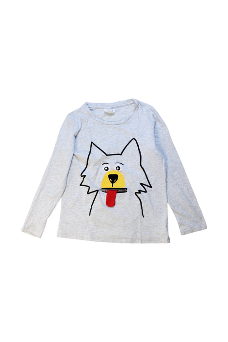 A Grey Long Sleeve T Shirts from Seed in size 7Y for boy. (Front View)