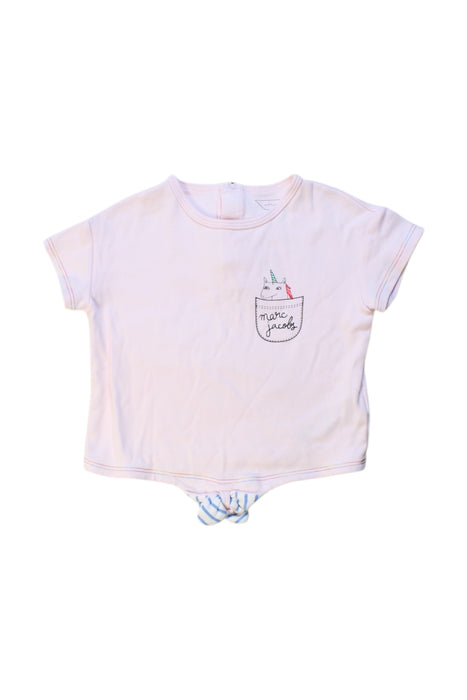 A Pink Short Sleeve Bodysuits from Little Marc Jacobs in size 12-18M for girl. (Front View)