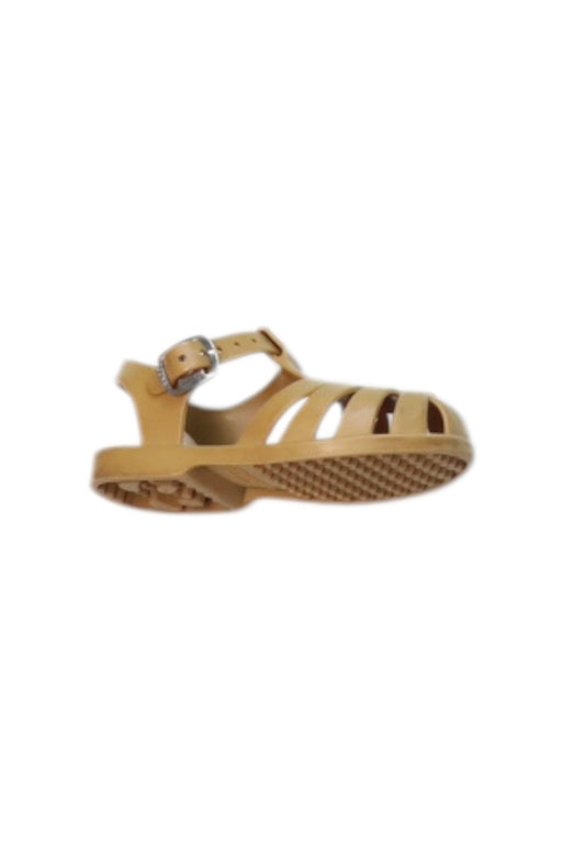A Yellow Sandals from Liewood in size 6T for girl. (Front View)