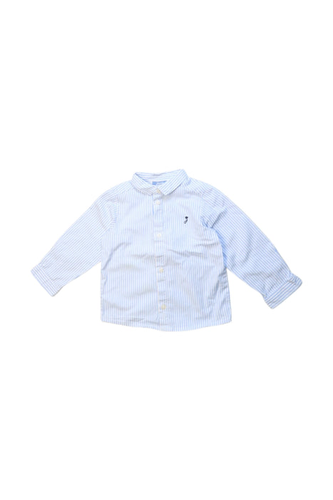 A Blue Long Sleeve Shirts from Jacadi in size 12-18M for boy. (Front View)