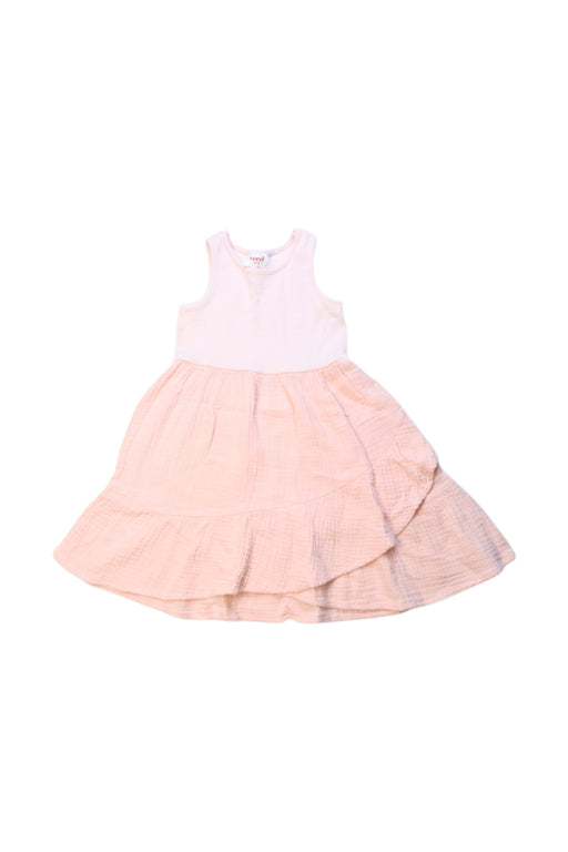A White Sleeveless Dresses from Seed in size 3T for girl. (Front View)