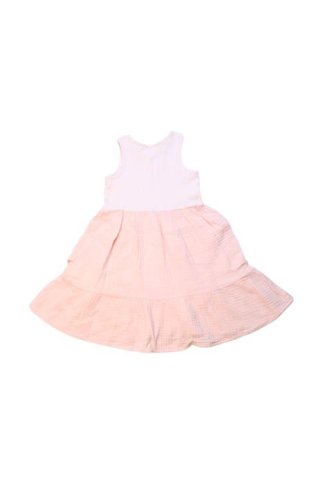 A White Sleeveless Dresses from Seed in size 3T for girl. (Back View)