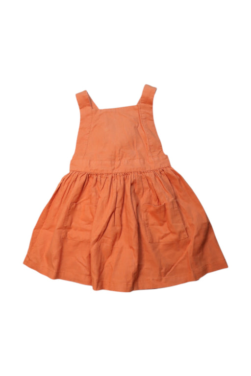 A Orange Sleeveless Dresses from Seed in size 5T for girl. (Front View)