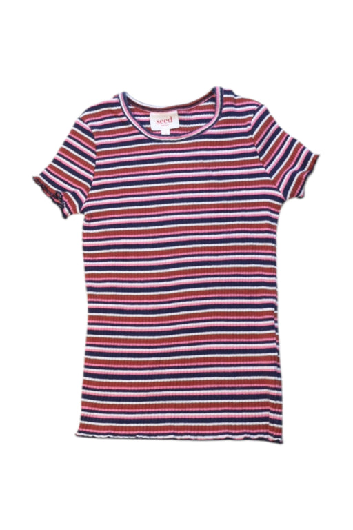 A Multicolour Short Sleeve T Shirts from Seed in size 5T for girl. (Front View)