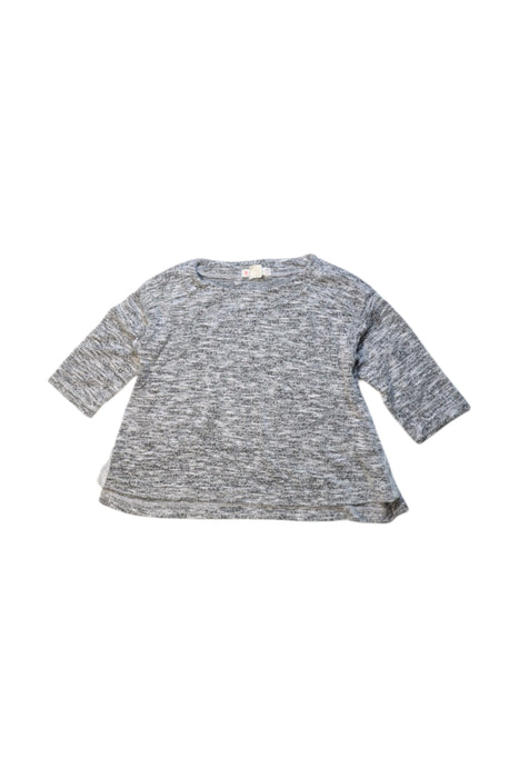 A Grey Long Sleeve Tops from Crewcuts in size 2T for girl. (Front View)