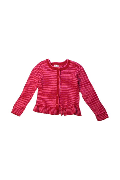A Red Cardigans from Kingkow in size 4T for girl. (Front View)