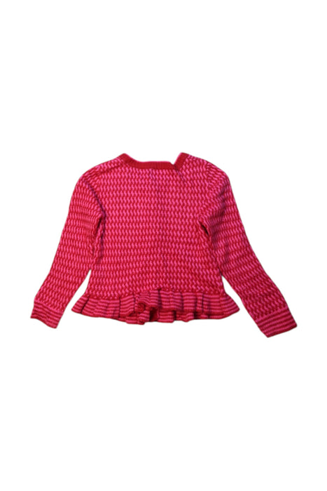 A Red Cardigans from Kingkow in size 4T for girl. (Back View)