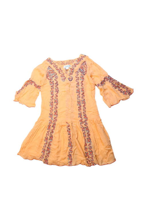 A Orange Long Sleeve Dresses from Poupette St Barth in size 3-6M for girl. (Front View)