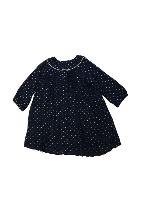 A Navy Long Sleeve Dresses from Mamas & Papas in size 6-12M for girl. (Back View)
